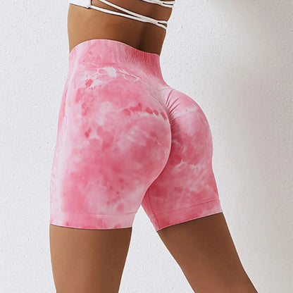 TIE DYED YOGA FITNESS SHORTS RITA