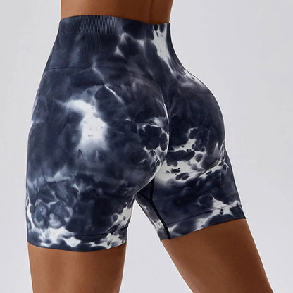 TIE DYED YOGA FITNESS SHORTS RITA