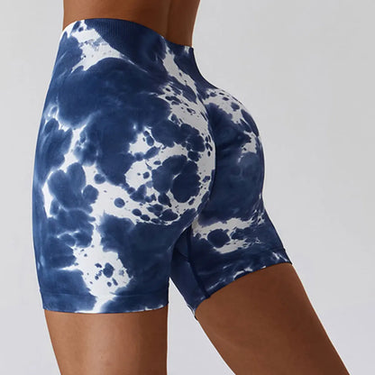 TIE DYED YOGA FITNESS SHORTS RITA